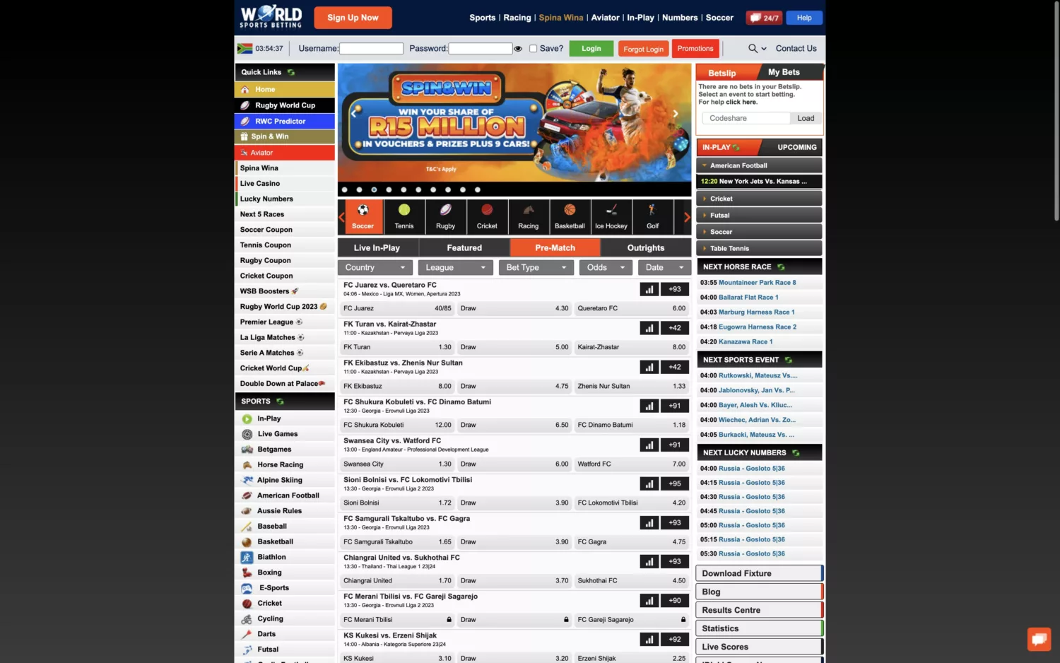 World Sports Betting screenshot